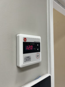 Rheem On Demand Hot Water Heater Thermostat installed in a home in St Augustine Florida
